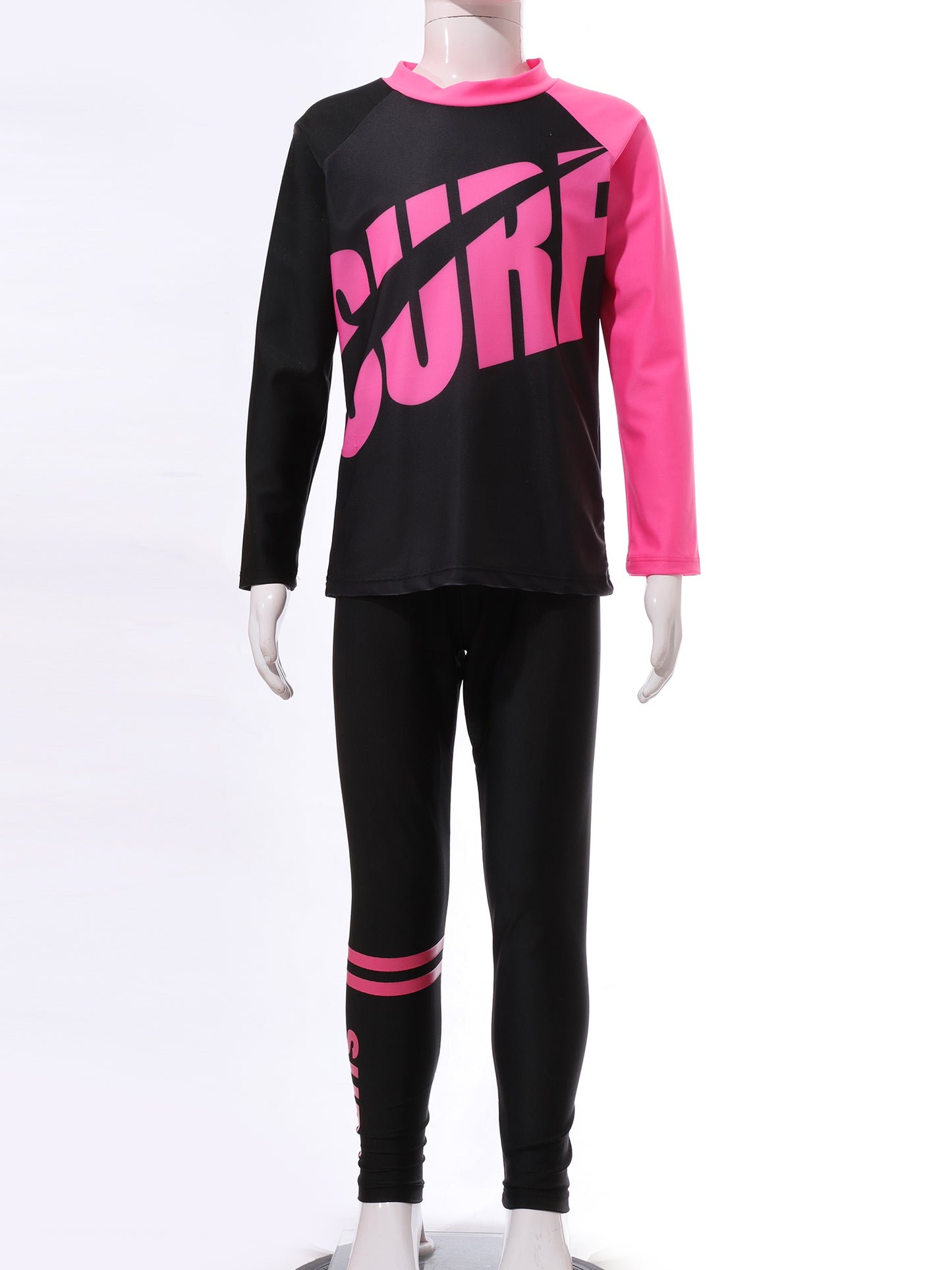 Kids Rash Guard Swimwear 3 Piece Swimming Sets Quickly Dry Swimsuit Sun Protection Long Sleeve Top+Shorts+Pants Swim Outfits
