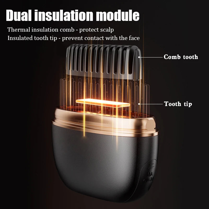 Mini straightening comb, portable and stylish straightening tool, USB charging wireless straightening comb ﻿