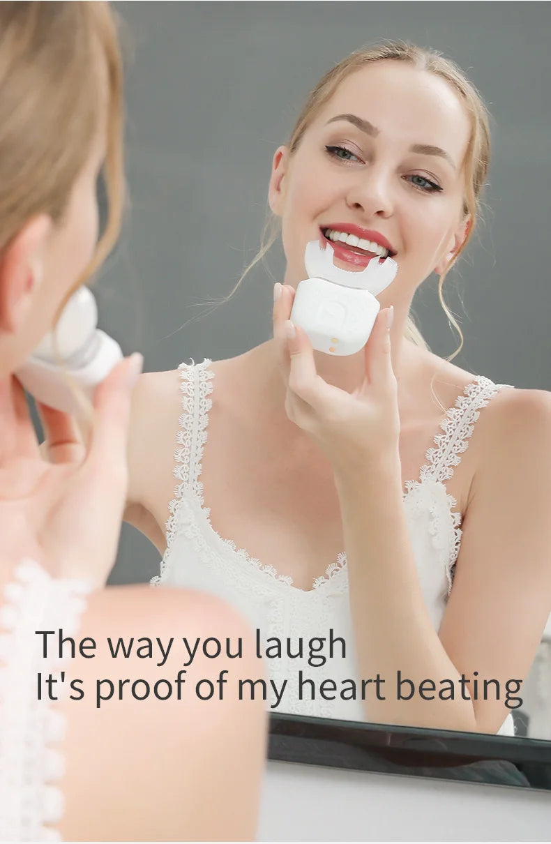 Electric Toothbrush for Adult Automatic USB Charge U-Shaped Toothbrush 360 Degrees Intelligent Rechargeable Toothbrus