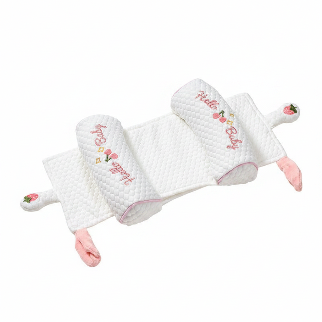 Ergonomic Newborn Baby Head Shaping Pillow – Breathable Millet-Filled Anti-Flat Head Support for Infants 0-6 Months – Adjustable Side Sleeper Positioning Cushion for Healthy Skull Development